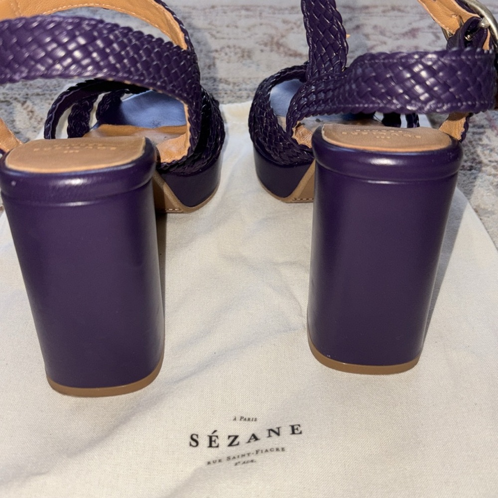 Like new Sezane High heel leather sandals - Picture 5 of 6